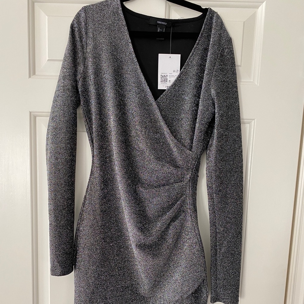 NWT Forever 21 Silver Mini dress